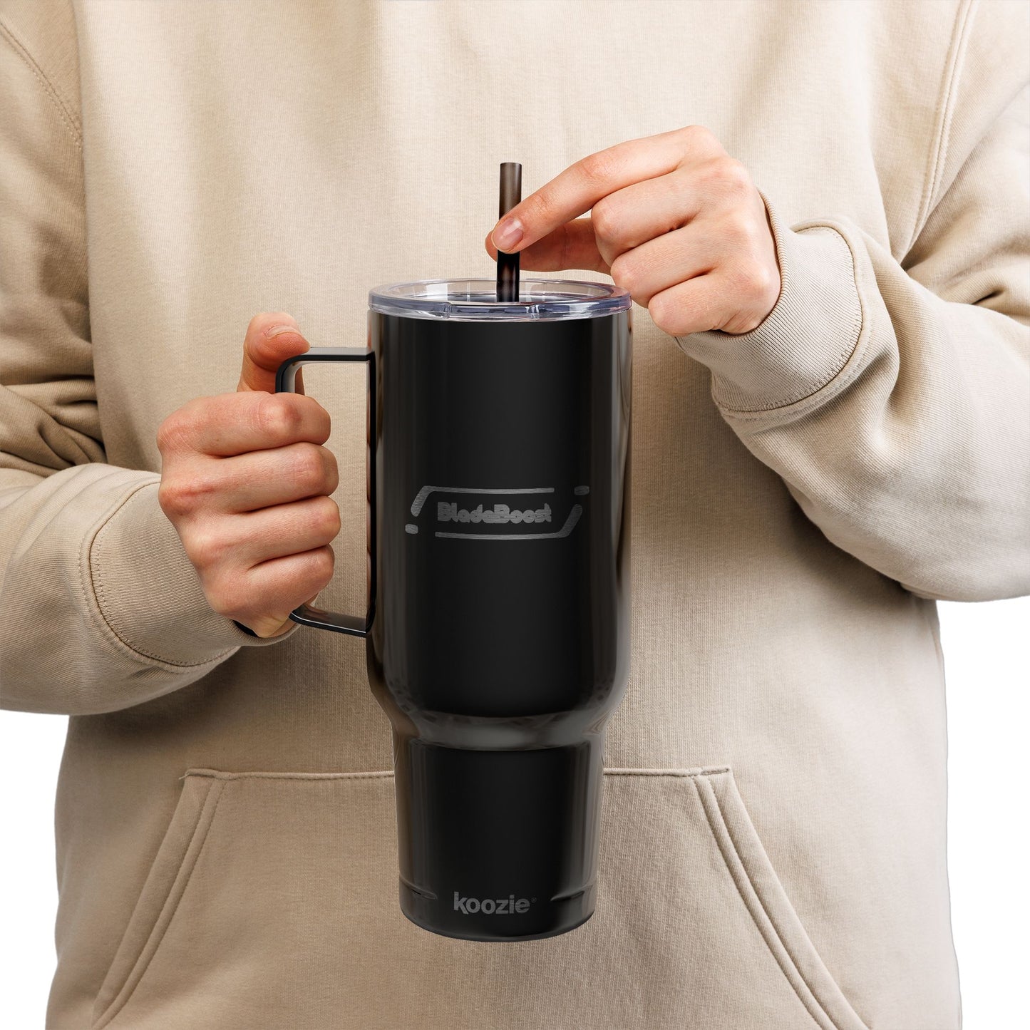 BladeBoost Insulated Tumbler - 40oz Travel Mug with Straw