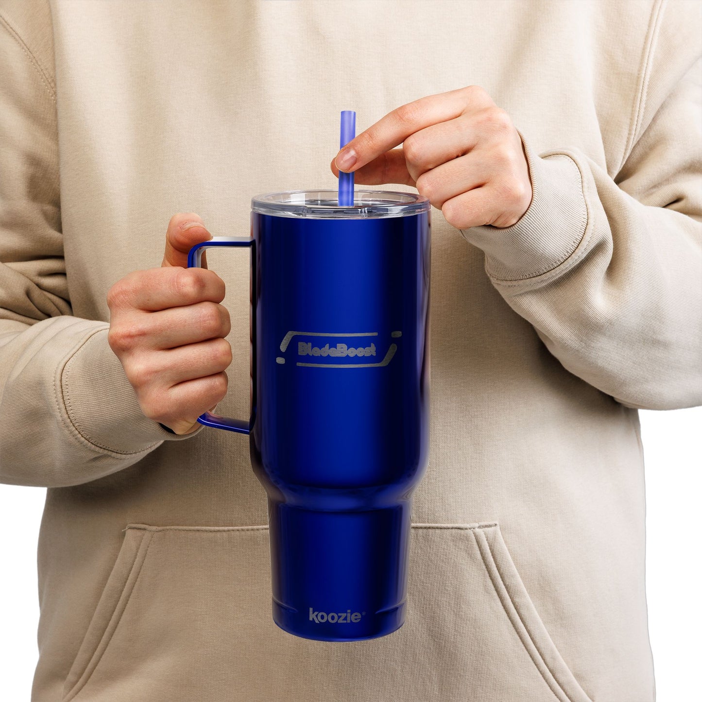 BladeBoost Insulated Tumbler - 40oz Travel Mug with Straw
